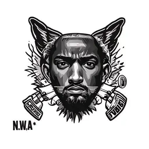 N.W.A Thug Life tattoo design idea