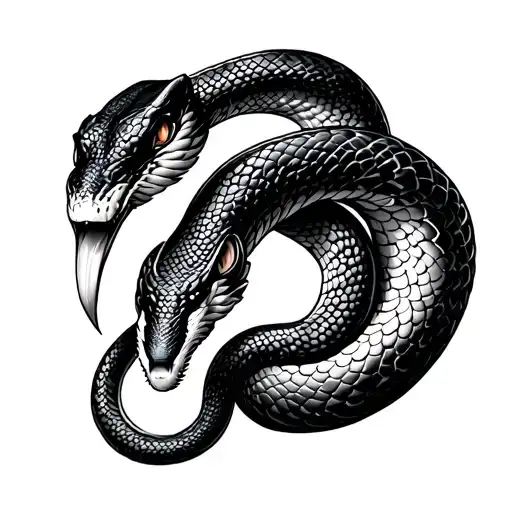 snake virgo zodiac sign tattoo design idea