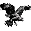 philippines monkey-eating eagle flying tattoo design idea