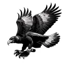 philippines monkey-eating eagle flying tattoo design idea