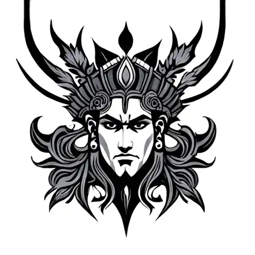Karna tattoo design idea