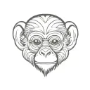 Baby Monkey Head tattoo design idea