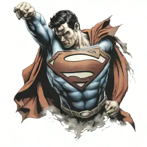 symbol superman tattoo design idea