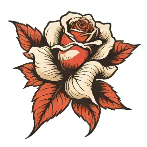 socialist rose hand tattoo red sideways  tattoo design idea