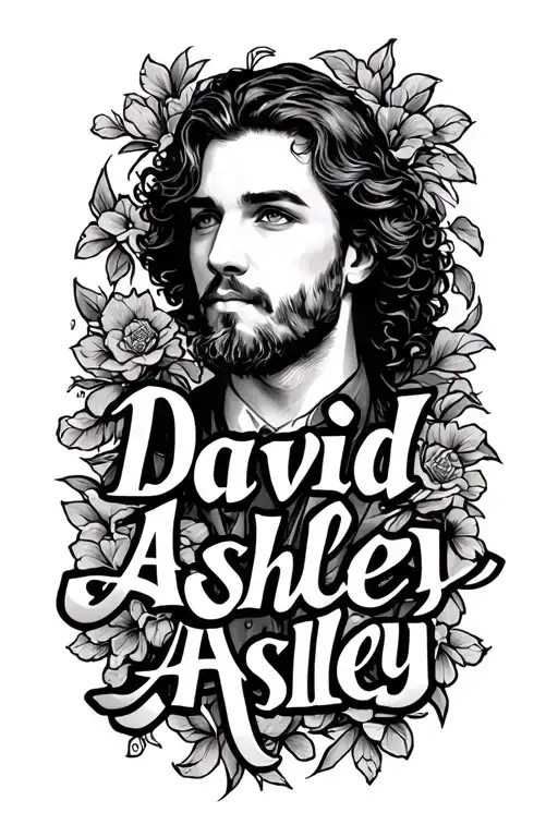 "David     Ashley" the names written seperarely.. so make it into 2 tattoos. make them a bit cursive, just like most name tattoos tattoo design idea