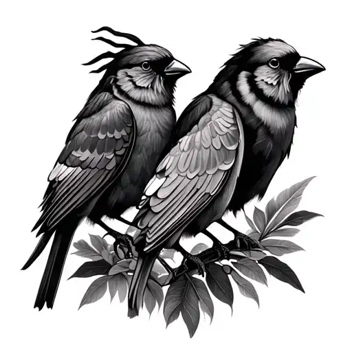 3 little birds Bob Marley tattoo design idea