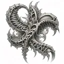 Spinal tattoo design idea