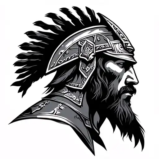 Trojan Warrior tattoo design idea