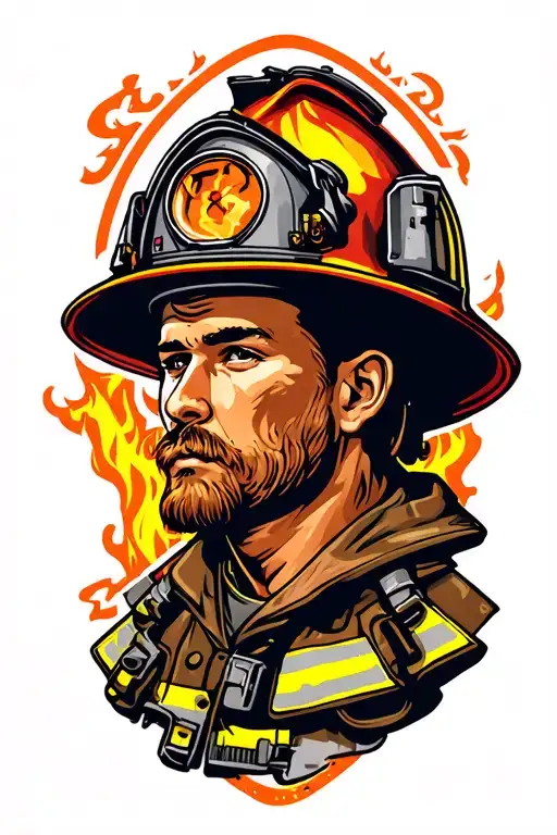 Firefighter tattoo design idea