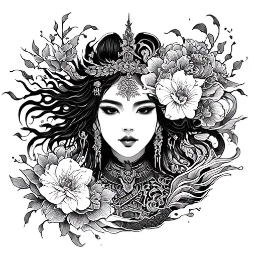 Vietnamese mythology inspired tattoo tattoo design idea
