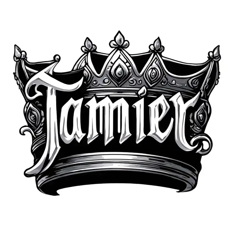 "Tamier" crown tattoo design idea