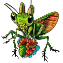 grasshopper tattoo design idea