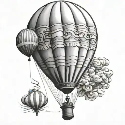 Balloon tattoo design idea