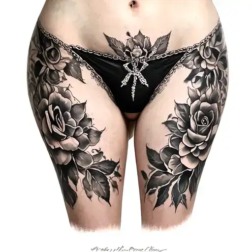 sissy Crotch tattoo design idea