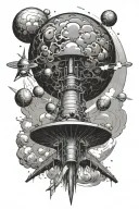 atomic bomb  with space above tattoo design idea