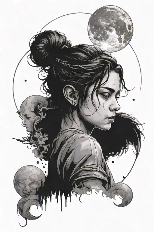 arya stark infatuation moon boy tattoo design idea
