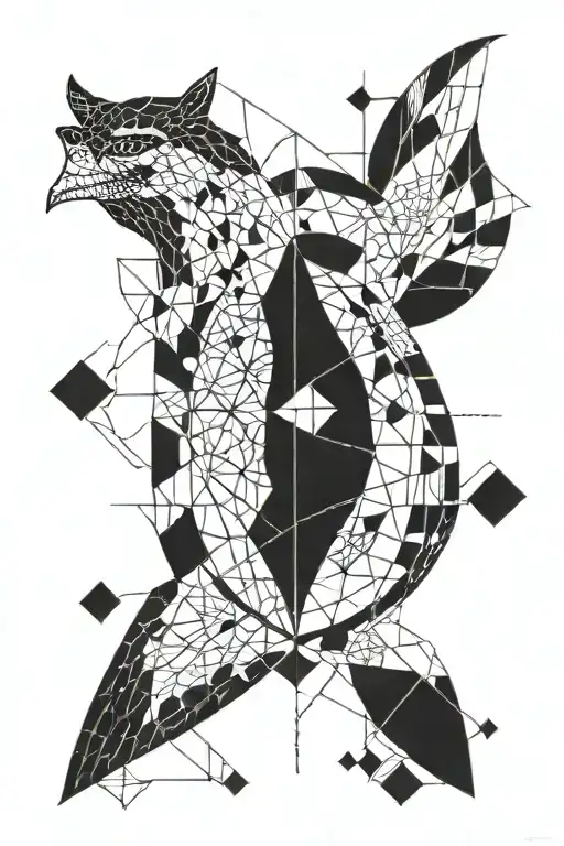 Mosaic tattoo design idea