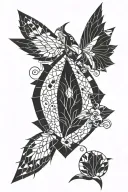 Mosaic tattoo design idea