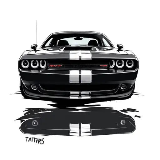 Dodge Challenger tattoo design idea