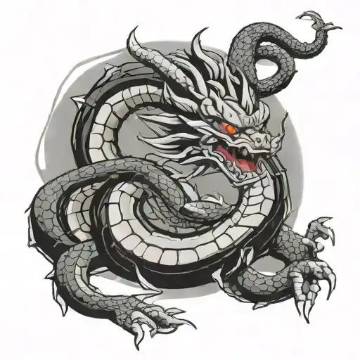 shenron dragon ball z tattoo design idea