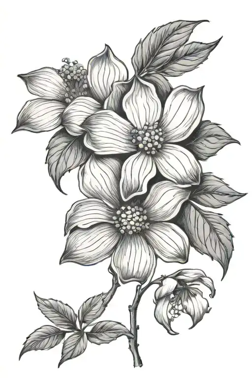 Dogwood flower 11/13/12 papaws death date Bear Mom Jeremiah 29:11 Psalm 27:1 September 4th day of baptism tattoo design idea