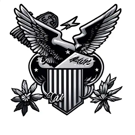Air Force tattoo design idea