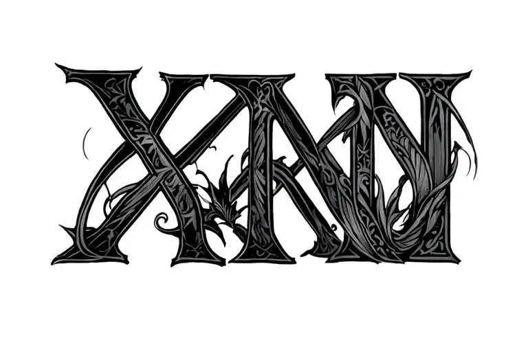 XVI·XII·MMVIII roman numerals tattoo design idea