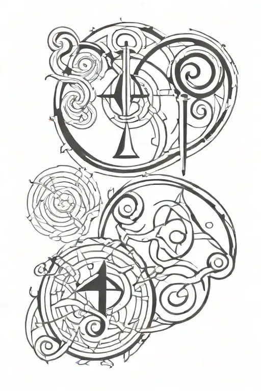 libra Gemini Capricorn symbol tattoo design idea