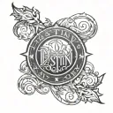 destiny word written tattoo design idea