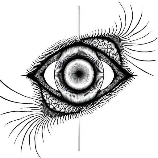 Third Eye Shadow Self in the sense of carl jungs archetypes in fractal shapes and infinite fibonacci sacred geometry tattoo design idea