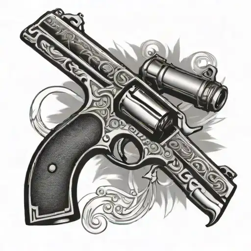 Kimber gun brand themed  tattoo design idea