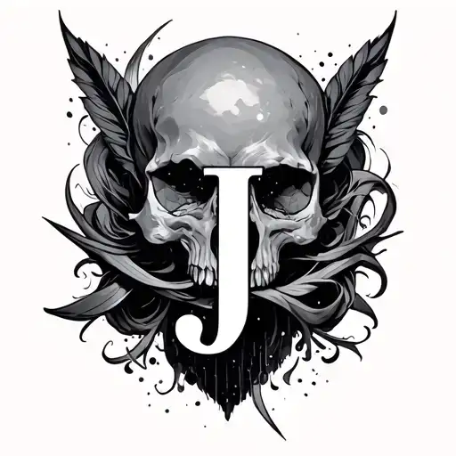 Hidden J tattoo design idea
