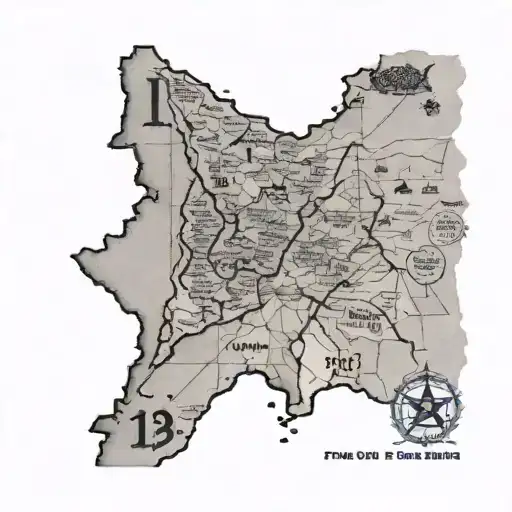 Tattoo of the map of Israel combined with the date 07.10.23 with Idf logo tattoo design idea