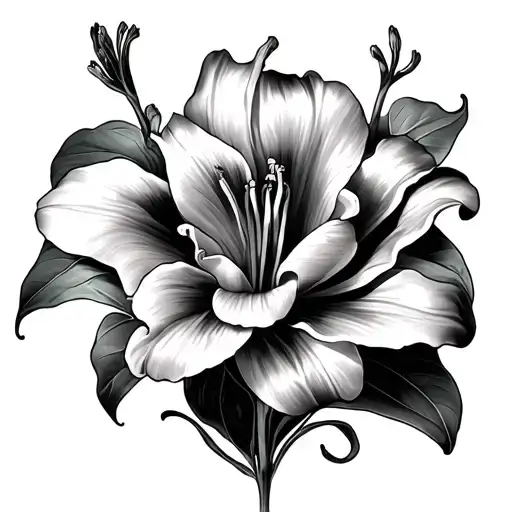 Death Lily tattoo design idea