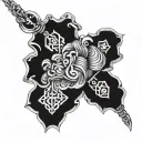 kurapika chain wrapped tattoo design idea