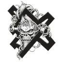 kurapika chain wrapped tattoo design idea