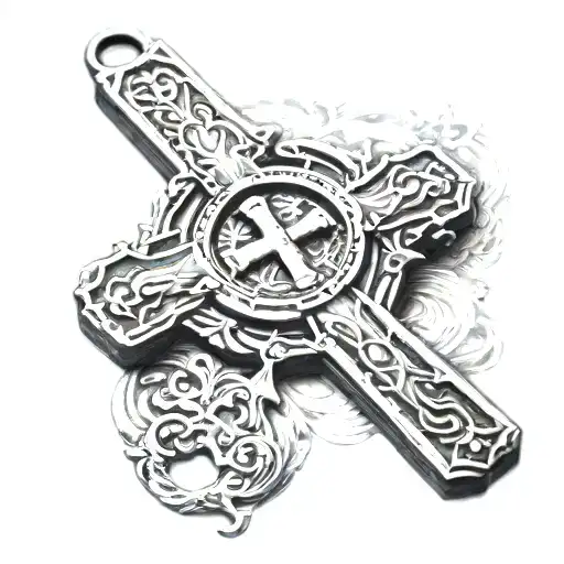Cross of Saint Benedict tattoo design idea