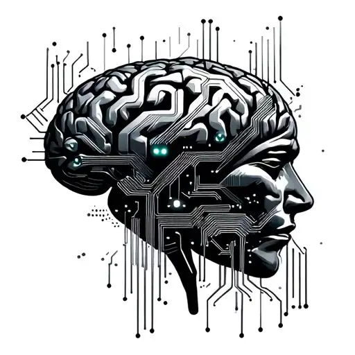 A brain transitioning to a circuit board. Overheating as well. tattoo design idea