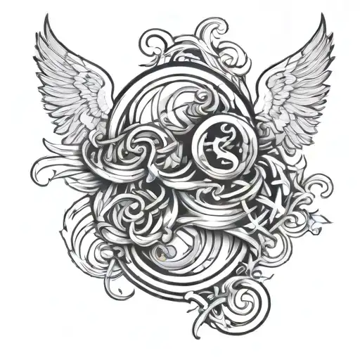 leo gemini pisces libra zodiac sign tattoo design idea