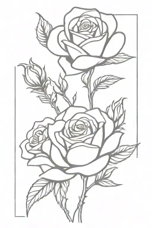 3 roses tattoo design idea