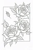 3 roses tattoo design idea