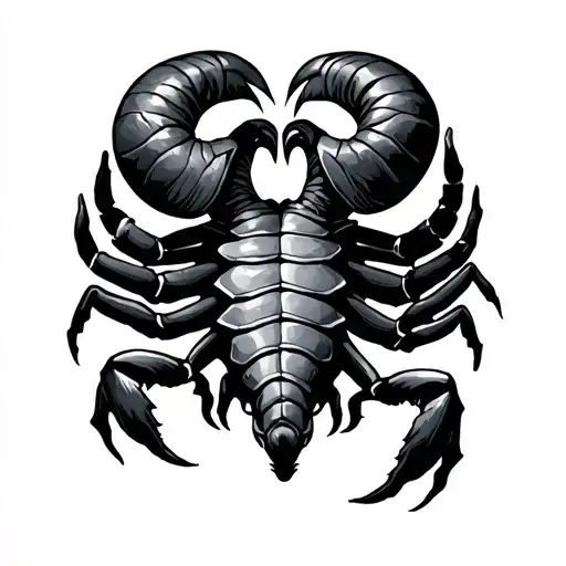 Scorpio And Aries tattoo design idea