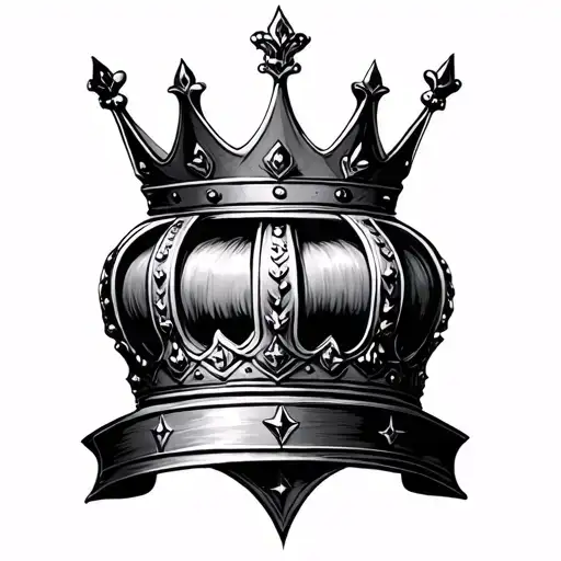 6 Point Crown tattoo design idea