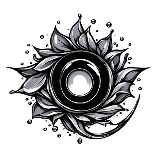 water droplet tattoo design idea