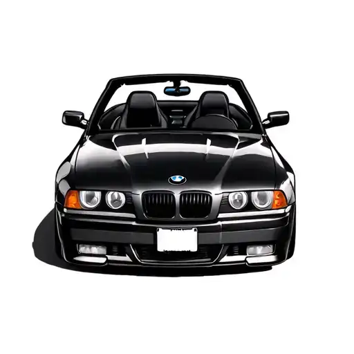 99 bmw e36 convertible tattoo design idea