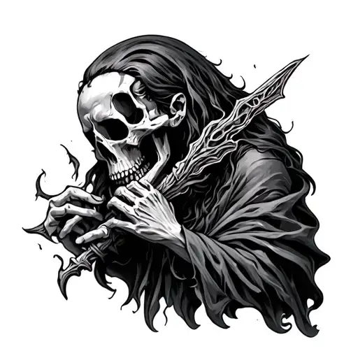 Necromancer tattoo design idea