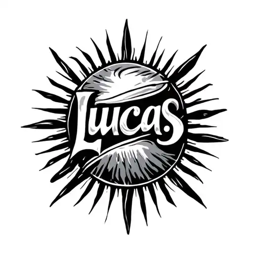 "Lucas" argentina sun tattoo design idea