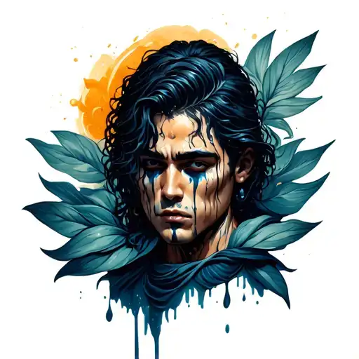 No matter how heavy the tears are, the weight never bends it. He remains unshaken; because he knows, if he crumbles, the tattoo design idea