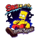 bart simpson tattoo design idea