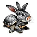 Turtle And Rabbit tattoo design idea